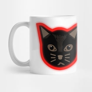 neon cat Mug